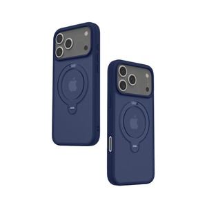 Étui de <span class=keywords><strong>téléphone</strong></span> de luxe en aluminium effet cuir avec anneau magnétique et <span class=keywords><strong>base</strong></span> rotative à 360° antichoc pour 16 Pro 17 Air - Product Image 6