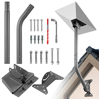 Kit de montage Starlink Gen3 en acier au carbone pour antenne Starlink V3 standard, support de poteau réglable pour extérieur