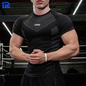 Tùy Chỉnh Hoạt Động Mặc Người Đàn Ông Nén Áo Sơ Mi Khô Nhanh Chóng T-Shirt Tập Thể Dục Thể Thao T-Shirt Cho Nam Giới - Product Image 1