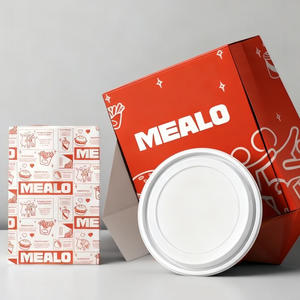 Bandeja de papel de cartón impresa personalizada Fast Hot Dog Chicken Popcorn Burger Chips Fries Box Takeaway Restaurant Food Packaging - Product Image 3