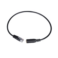 Câble convertisseur téléphonique stéréo 3,5 mm femelle vers RJ9 avec gaine en PVC et blindage tressé