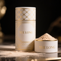 Boîte de pots en carton en papier cosmétique vide et personnalisé pour café en poudre thé avec couvercle hermétique en métal.