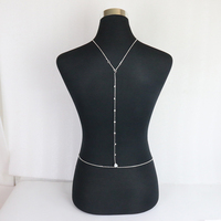 Vente chaude bijoux de mode de luxe légers chaîne de corps collier de mariée chaîne arrière Zircon chaîne de corps arrière