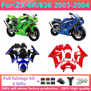 Nuevo Kit de Carenado de Plástico ABS para Motocicleta, Compatible con Zx6r 636 Zx-6r 2003 2004 03 04, Carenados Completos Personalizados, Carrocería Zxmt Zx-6r/636 2003 - Product Image 1