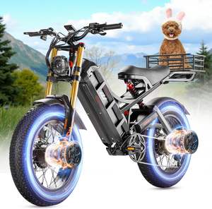 Vélo électrique tout-terrain populaire en provenance de l'entrepôt européen, pneus larges de 20 pouces, double amortisseur, Fatbike, vélo électrique pour sentiers accidentés - Product Image 6