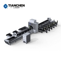 Machine de découpe laser à fibre CNC entièrement automatique, refroidie par eau, 3 axes, avec chargement et déchargement, pour tubes et tuyaux