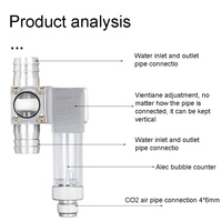 Diffuseur de CO2 pour aquarium, filtre à eau, équipement d'aquarium, diffuseur de CO2 externe, valve anti-retour pour plantes d'aquarium
