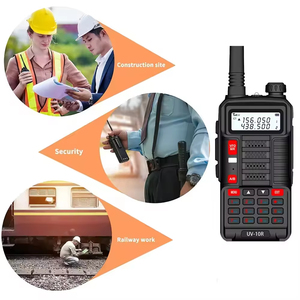 Walkie Talkie de Doble Banda de Alta Potencia al por Mayor, Baofeng UV-10R 10W, Radio de Largo Alcance, Transceptor HF <span class=keywords><strong>UV10R</strong></span>, Radio Bidireccional - Product Image 1