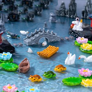 Ensemble de 5 décorations d'aquarium pour la maison, <span class=keywords><strong>bateau</strong></span> miniature flottant simulé - Product Image 3