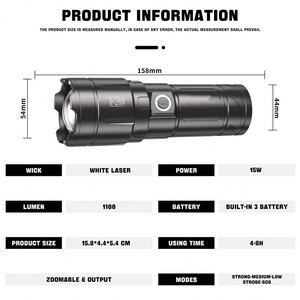 CITICITY Flashlights High Lumens, <b>Rechargeable</b> Tactical Flashlight 4 Modeds Zoom Long Last with Output Waterproof for Camping - Product Image 4