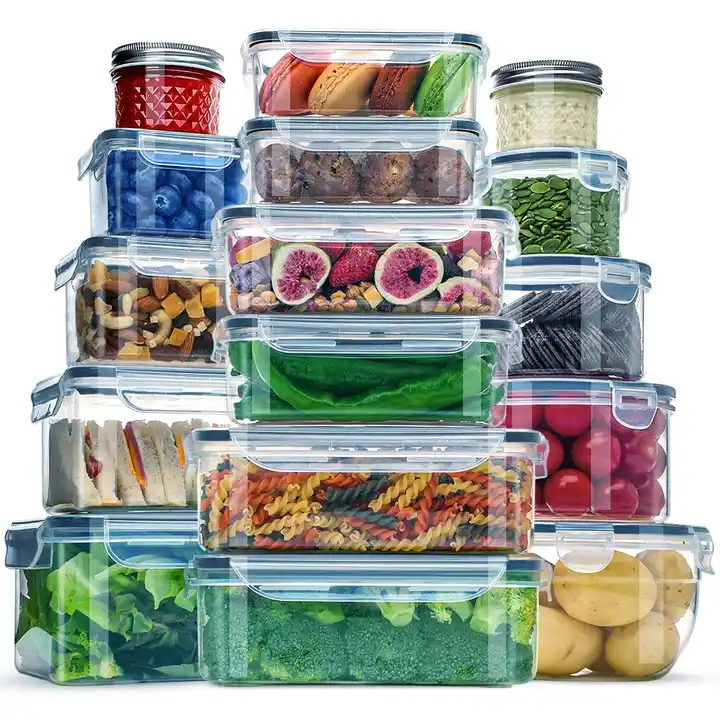 16-pack Meal Prep Containers Stackable Food Storage Containers 3