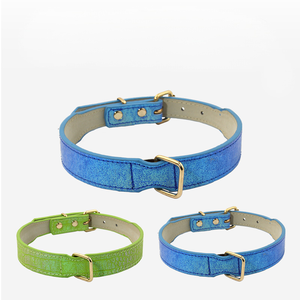 Collar Ajustable para Mascotas, Grande y Mediano, Acolchado y Suave, con Grabado de Cocodrilo, de PU, para Perros y Gatos, Diseño Sólido con Remaches, Venta al por Mayor - Product Image 2