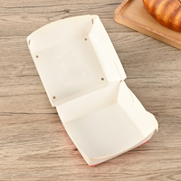 Boîtes d'emballage alimentaire jetables pliables de qualité supérieure, gaufrage, impression UV dorée, boîte à burger, boîte en carton ondulé