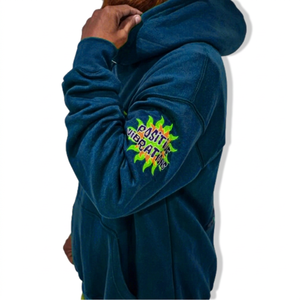 Sweat à capuche zippé pour homme de haute qualité, personnalisé, avec broderie perlée et logo imprimé, écologique, pour l'hiver - Product Image 1