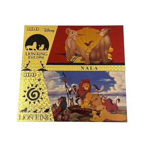 Nuevo Billete Conmemorativo de Anime Americano, <span class=keywords><strong>El</strong></span> <span class=keywords><strong>Rey</strong></span> <span class=keywords><strong>León</strong></span> Simba, con Lámina de Oro de 24K, Billete Bañado en Oro, Colección de Regalo - Product Image 2