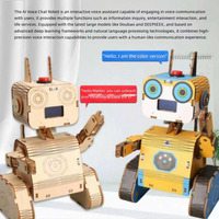 Robot Inteligente de Interacción Humano-Computadora con IA, Kit de Madera para Armar, Controlado por Voz, Kit Educativo