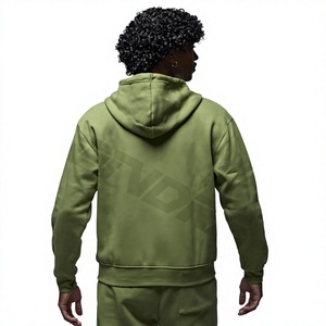 Sweat à capuche zippé personnalisé pour homme en polaire polyester/nylon, coupe régulière, poids lourd, imperméable, streetwear d'hiver - Product Image 2