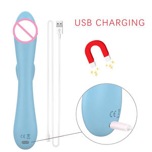 Voll verpacktes Silikon Ergonomische Form Klitoris G-Punkt Massage gerät Heizung Klopfer Kaninchen Vibrator für Erfahrung gemischte Orgasmen - Product Image 4