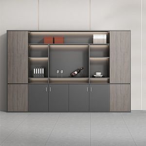 Grand meuble de maison et de bureau personnalisé classeur en bois vitrine bibliothèque pour salon chambre à coucher <span class=keywords><strong>cuisine</strong></span> étude panneau fait main - Product Image 2
