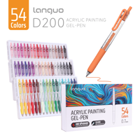 Stylos à peinture acrylique rétractables Wood No Bleed 0,7 mm, marqueurs à encre anti-bavures pour papier fin, journalisation, agenda, décoration, 54 couleurs