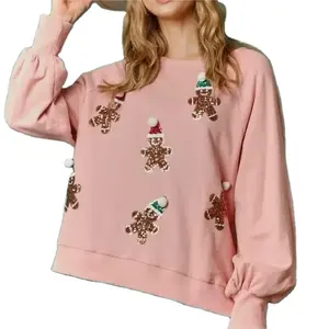 Christmas Pullover Washed Cotton Vintage Embossed Zip Rhinestone Anime French Terry Hoodies Sweatshirts T Shirt Sets Custom Logo