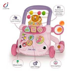 Andador Musical Chengji con Empuje Manual, Educativo Temprano para Niños Pequeños, Multifuncional, Lindo Andador de León con Tanque de Agua - Product Image 4