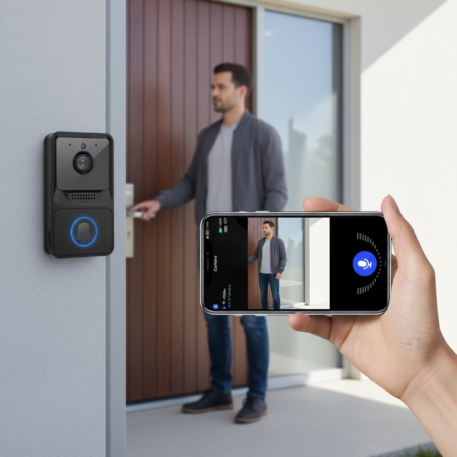 APP Smart Outdoor Wireless Doorbell With Wifi Camera Video Intercom Home Door Camera With Receiver