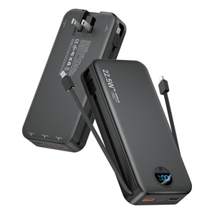 พาวเวอร์แบงค์ 20000mAh 22.5W ชาร์จเร็ว พร้อมสายชาร์จในตัวและปลั๊กไฟ - Product Image 5