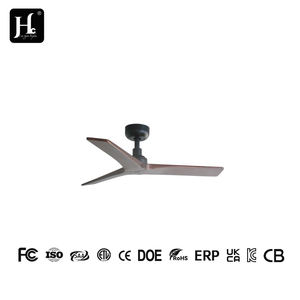 Home Decoration 52 Inch 3 Solid Wood Blades Remote Smart Control Living Room Comfortable Wind <b>Ceiling</b> <b>Fan</b> - Product Image 4
