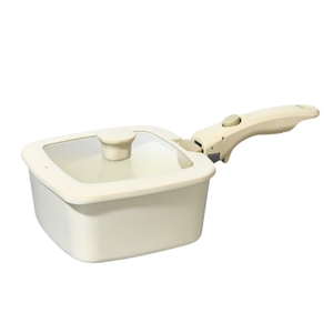Batterie de cuisine multi-usages de 11 pièces avec poignée détachable, revêtement en céramique et couvercle en verre de silicone - Product Image 1