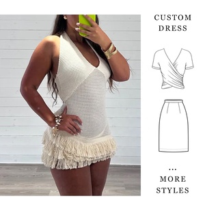 Nicticsi Vestito Estivo Con Scollo A V E Manica Corta: Casual, Elegante, Vita Alta E Con Volant - Perfetto Per La Spiaggia O Tutti I Giorni