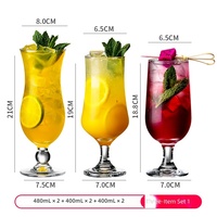 Verres à cocktail en cristal, verres à champagne, verres à dessert sucré, verres à martini, vaisselle pour bar, restaurant, fête
