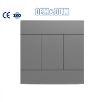 Interruptor de Pared Estándar Europeo, Enchufe Inteligente de 10A, Material de PC, 86*86mm, Interruptores Eléctricos de 1/2/3 Vías