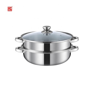 <span class=keywords><strong>Olla</strong></span> de vapor de acero inoxidable 410, <span class=keywords><strong>olla</strong></span> de cocina con vaporizador, 28cm, barata, al por mayor - Product Image 1