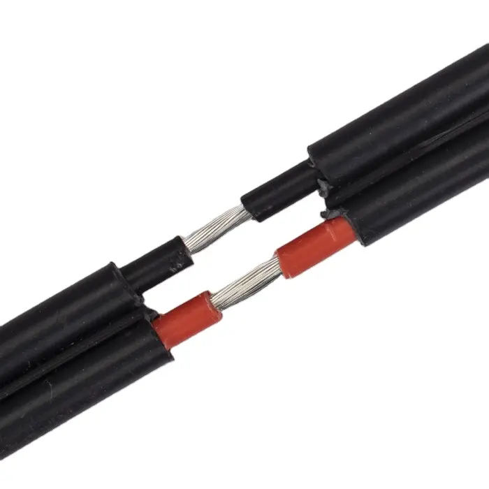 TÜV PV1-F 2 x10mm2 Hochwertiges flexibles verzinntes Kupfer-Solar-Photovoltaik-Panel-Kabel