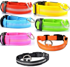 Correa de entrenamiento antipérdida de material de nailon, collares para mascotas iluminados, <span class=keywords><strong>collar</strong></span> de perro LED recargable por USB con luz alta - Product Image 6