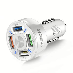 อะแดปเตอร์ชาร์จ QC3.0 4 in 1 รุ่นใหม่ล่าสุด 7A ที่ชาร์จในรถยนต์ 4 พอร์ต USB สำหรับสมาร์ทโฟน - Product Image 1