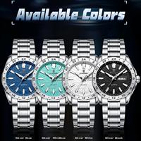 POEDAGAR 683 reloj de negocios superior de acero inoxidable semana fecha reloj de lujo para hombres relojes de cuarzo de moda luminosos impermeables para hombres