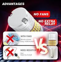 Ampoules LED compactes haute puissance CB8 3157 P27/5W, double couleur, commutation de couleur, Canbus, sans hyperflash, 1000LM, 26W pour feux arrière de voiture