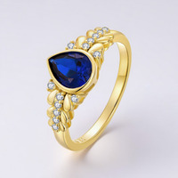 Bague de fiançailles QX Fine Jewelry en argent 925, moissanite bleue personnalisée taille brillant, sertie pavé, plaquée or 18 carats, bagues de luxe délicates