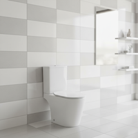 WC en céramique blanc à double chasse, à décharge directe, deux pièces, avec siphon en P, à poser au sol, pour usage hôtelier, prix de gros