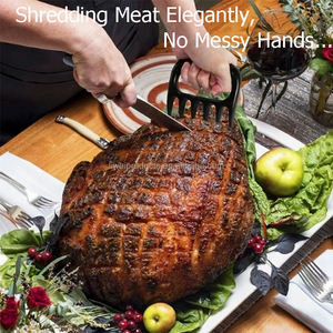 כלי מטבח איכותי לשנת 2026 לגריל ברביקיו, טופר בשר בצורת טופר דוב, מגרסת בשר להפרדת בשר חזיר, בקר, עוף והודו - Product Image 6