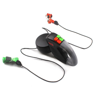 럭셔리 자동 개폐식 반사 양단 견인 로프 1 + 2 개 체인 2 개 가죽 끈 - Product Image 3