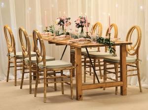 Dapat dilipat kursi tak terbatas PC plastik Phoenix emas untuk pernikahan makan Hotel dapur taman luar ruangan acara khusus dalam ruangan - Product Image 6