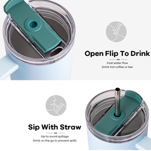 Everich ODM 304 thép không gỉ cup SIP với rơm BPA miễn phí 40 oz cốc 100% rò rỉ bằng chứng với thực hiện xử lý và PP Nắp - Product Image 5