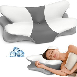 Almohada Ergonómica <span class=keywords><strong>para</strong></span> Dormir <span class=keywords><strong>de</strong></span> Lado con Soporte <span class=keywords><strong>para</strong></span> el Cuello, <span class=keywords><strong>Almohadas</strong></span> <span class=keywords><strong>de</strong></span> Espuma Viscoelástica Refrescantes <span class=keywords><strong>para</strong></span> Dormir, Almohada Contorneada Ortopédica <span class=keywords><strong>para</strong></span> <span class=keywords><strong>Cama</strong></span> - Product Image 1