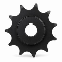 Pignon de chaîne à rouleaux simple ISO 606 12B-1, 11 dents, pas de 19,05 mm, type B 45 #   Acier au carbone pour la transmission industrielle