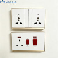 Enchufe de Pared con Estándar del Reino Unido, Electrochapado, con Interruptores Eléctricos, para Mayoristas, con USB Tipo C, OEM/ODM