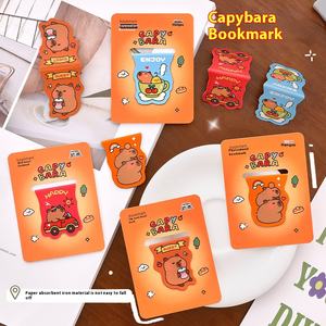 Marque-page magnétique en forme <span class=keywords><strong>de</strong></span> capybara mignon, clip <span class=keywords><strong>de</strong></span> page <span class=keywords><strong>de</strong></span> <span class=keywords><strong>livre</strong></span> en papier, papeterie avec aimants pour marque-pages promotionnels - Product Image 5
