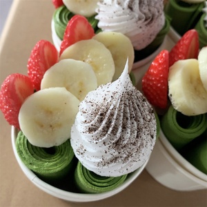 Modèle alimentaire de 8,5 cm de diamètre pour coupes de dessert, rouleaux de yaourt, rouleaux de crème glacée, aux saveurs banane, fraise, crème fouettée, matcha et thé vert, accessoires - Product Image 5
